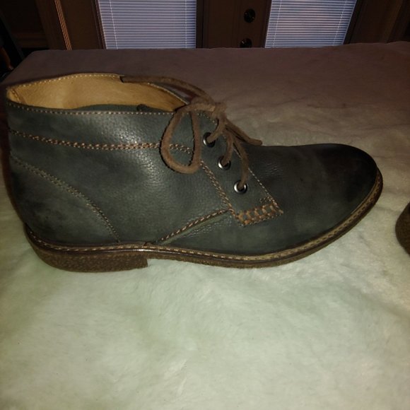 Johnston & Murphy gray black men\'s leather casual lace shoe 8 main image 5